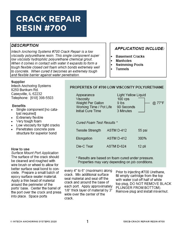 Crack Repair Resin 700