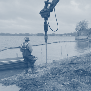 Self-drilling hollow bar anchor system components, including a drill bit and coupler, used for anchoring work.