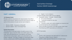 Sub-Surface Drainage Section