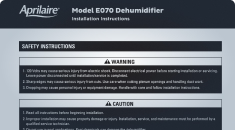 E070 Installation Instructions