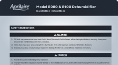 E100D Installation Instructions